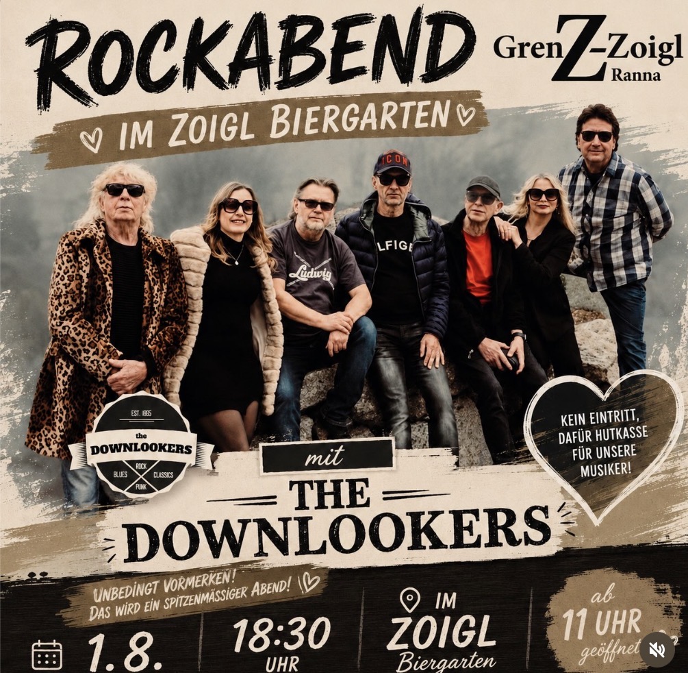 Rockabend mit den Downlookers im Grenzzoigl